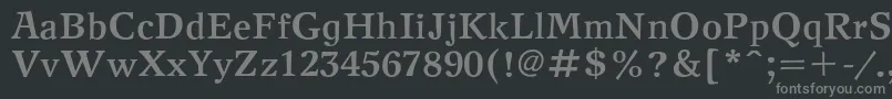 フォントNewjournalcBold – 黒い背景に灰色の文字