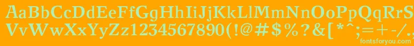 NewjournalcBold Font – Green Fonts on Orange Background