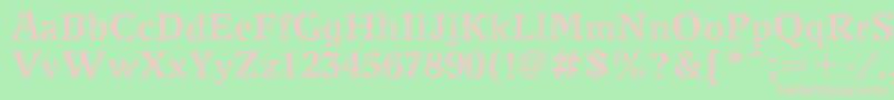 NewjournalcBold Font – Pink Fonts on Green Background