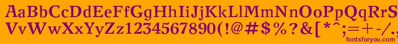 NewjournalcBold Font – Purple Fonts on Orange Background