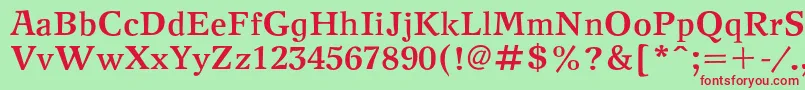 NewjournalcBold Font – Red Fonts on Green Background