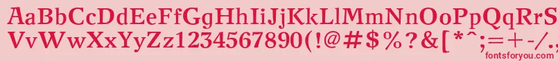 NewjournalcBold Font – Red Fonts on Pink Background