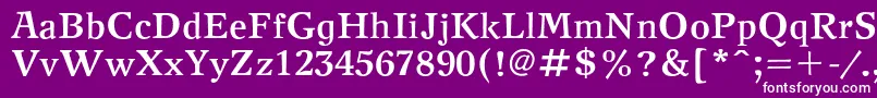 フォントNewjournalcBold – 紫の背景に白い文字