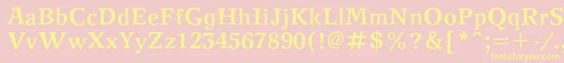 NewjournalcBold Font – Yellow Fonts on Pink Background