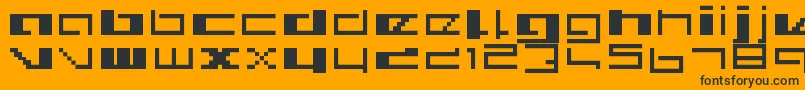 Royalsimp Font – Black Fonts on Orange Background