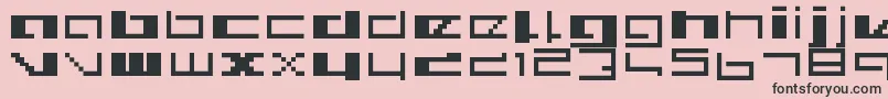 フォントRoyalsimp – ピンクの背景に黒い文字