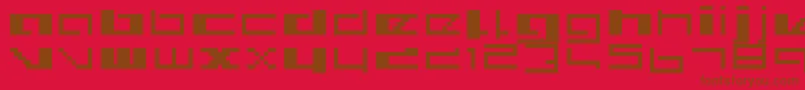 フォントRoyalsimp – 赤い背景に茶色の文字