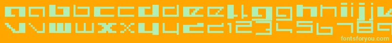Royalsimp Font – Green Fonts on Orange Background
