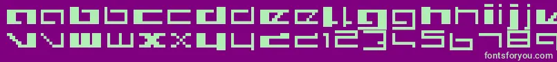 Royalsimp-fontti – vihreät fontit violetilla taustalla