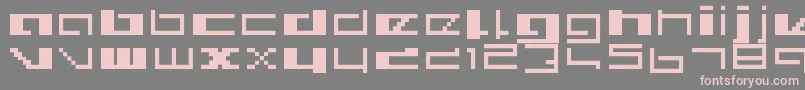 フォントRoyalsimp – 灰色の背景にピンクのフォント