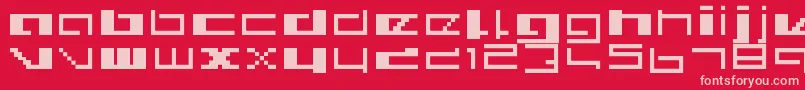 Royalsimp-fontti – vaaleanpunaiset fontit punaisella taustalla