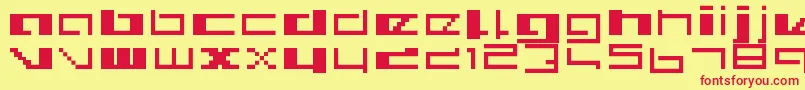 Royalsimp Font – Red Fonts on Yellow Background