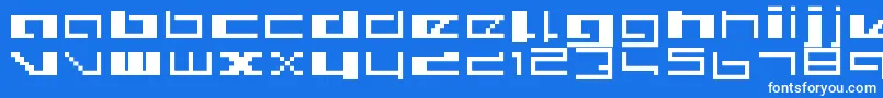 Royalsimp-fontti – valkoiset fontit sinisellä taustalla