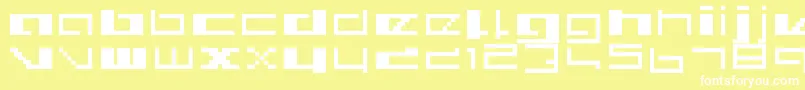 フォントRoyalsimp – 黄色い背景に白い文字