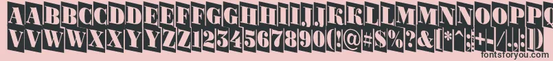 BodoniortonrttlcmdnRegular Font – Black Fonts on Pink Background