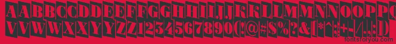 BodoniortonrttlcmdnRegular Font – Black Fonts on Red Background