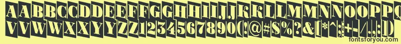 BodoniortonrttlcmdnRegular Font – Black Fonts on Yellow Background