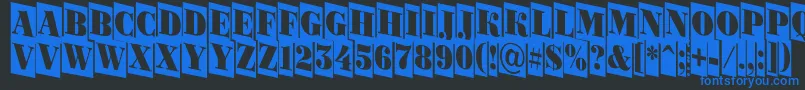 BodoniortonrttlcmdnRegular Font – Blue Fonts on Black Background