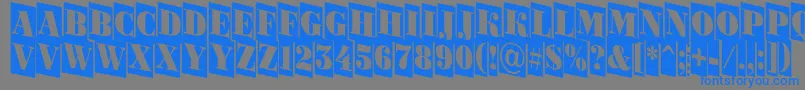 BodoniortonrttlcmdnRegular Font – Blue Fonts on Gray Background