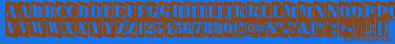 BodoniortonrttlcmdnRegular Font – Brown Fonts on Blue Background