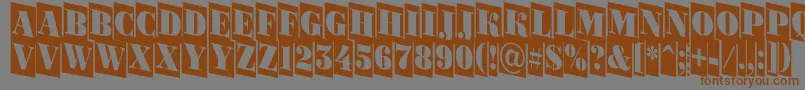 BodoniortonrttlcmdnRegular Font – Brown Fonts on Gray Background