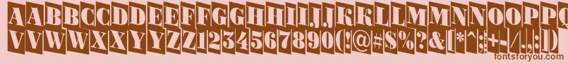 BodoniortonrttlcmdnRegular Font – Brown Fonts on Pink Background