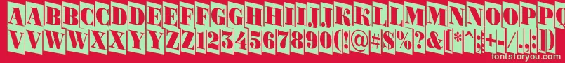 BodoniortonrttlcmdnRegular Font – Green Fonts on Red Background