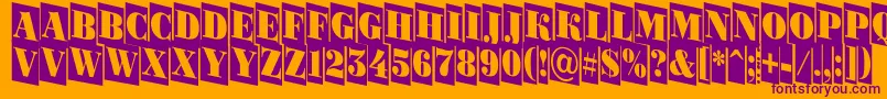 BodoniortonrttlcmdnRegular Font – Purple Fonts on Orange Background