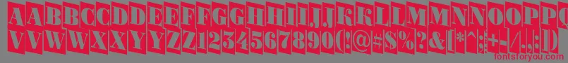 BodoniortonrttlcmdnRegular Font – Red Fonts on Gray Background