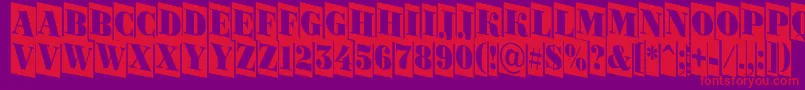 BodoniortonrttlcmdnRegular Font – Red Fonts on Purple Background