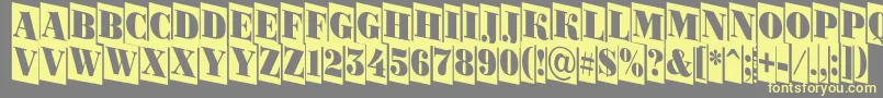 BodoniortonrttlcmdnRegular Font – Yellow Fonts on Gray Background