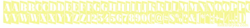 BodoniortonrttlcmdnRegular Font – Yellow Fonts on White Background