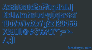 DiamanteshadowBold font – Blue Fonts On Black Background