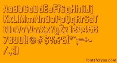 DiamanteshadowBold font – Brown Fonts On Orange Background