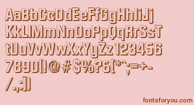 DiamanteshadowBold font – Brown Fonts On Pink Background
