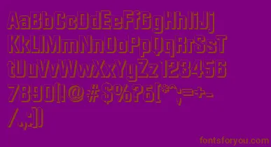 DiamanteshadowBold font – Brown Fonts On Purple Background