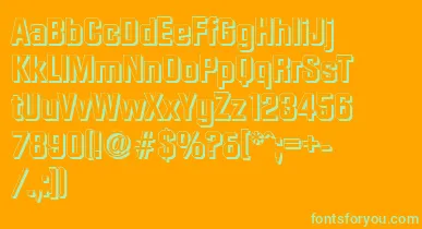 DiamanteshadowBold font – Green Fonts On Orange Background