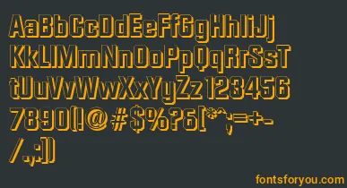 DiamanteshadowBold font – Orange Fonts On Black Background