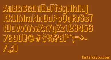DiamanteshadowBold font – Orange Fonts On Brown Background