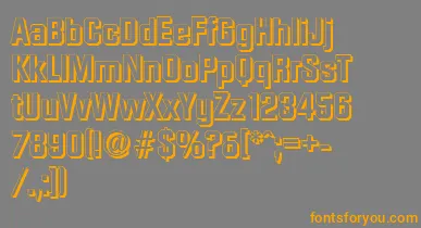 DiamanteshadowBold font – Orange Fonts On Gray Background