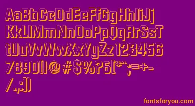 DiamanteshadowBold font – Orange Fonts On Purple Background
