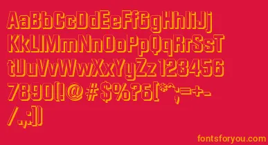 DiamanteshadowBold font – Orange Fonts On Red Background