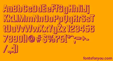 DiamanteshadowBold font – Purple Fonts On Orange Background