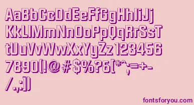 DiamanteshadowBold font – Purple Fonts On Pink Background