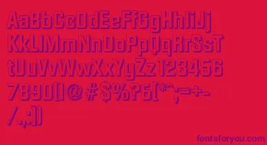 DiamanteshadowBold font – Purple Fonts On Red Background