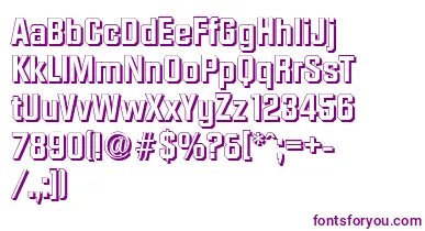 DiamanteshadowBold font – Purple Fonts On White Background