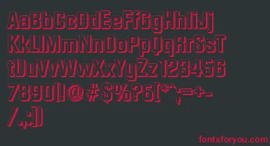 DiamanteshadowBold font – Red Fonts On Black Background