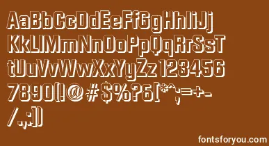 DiamanteshadowBold font – White Fonts On Brown Background