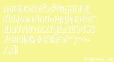 DiamanteshadowBold font – White Fonts On Yellow Background