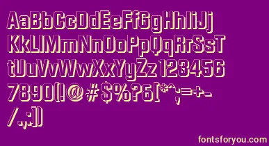 DiamanteshadowBold font – Yellow Fonts On Purple Background